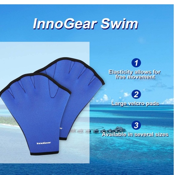 NEW InnoGear Swim Gloves Aquatic Fitness Water Gloves - Picture 1 of 5
